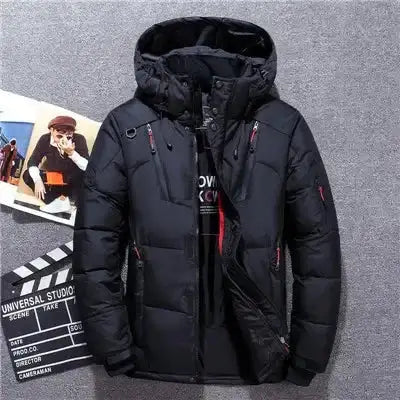 -20 Degree Winter Down Coat Men White Duck Down Parkas Jacket Mens Thick Warm Snow Parka Jacket Overcoat Windbreaker Warm Parkas - Lootquake