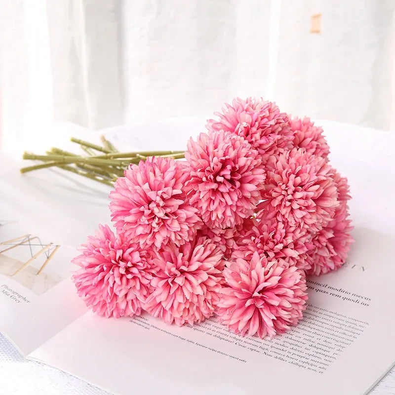 3/6Pc Hydrangea Artificial Flowers Bouquet Boho Home Bedroom Decor Wedding Decoration Craft Vases Flower Arrangement Accessories