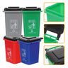4 Pcs Mini Trash Can Garbage Bin Model Small House Waste Bins Toys Kids Classification Sorting Bin Household Merchandises