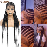 36" Twist Braids Lace Front Wig | Cornrow & Dutch Braids | Baby Hair | Synthetic Full Lace Wig