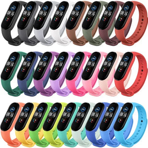 Watch Strap For Xiaomi Mi Band 7 6 5 4 3 Wristband Silicone Bracelet Wrist Straps MiBand 3/4 band5 band6 Smartwatch Accessories - Lootquake