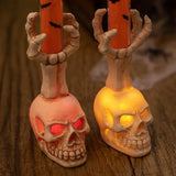 Halloween  Skull Lamp Creative Decor for Spooky Party Unique Skull Candle Lantern Halloween Decoration Spooky Lighting