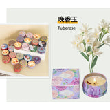 Bougie parfumée aux fleurs séchées, souvenir de mariage, parfum de fleur éternelle, bougie parfumée à l'huile essentielle de plante longue durée