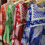New Style African Dashiki Print Long Sleeve Loose Cotton Elegant Women  Abaya Long Dress Summer Maxi Casual Dresses Vestidos - Lootquake