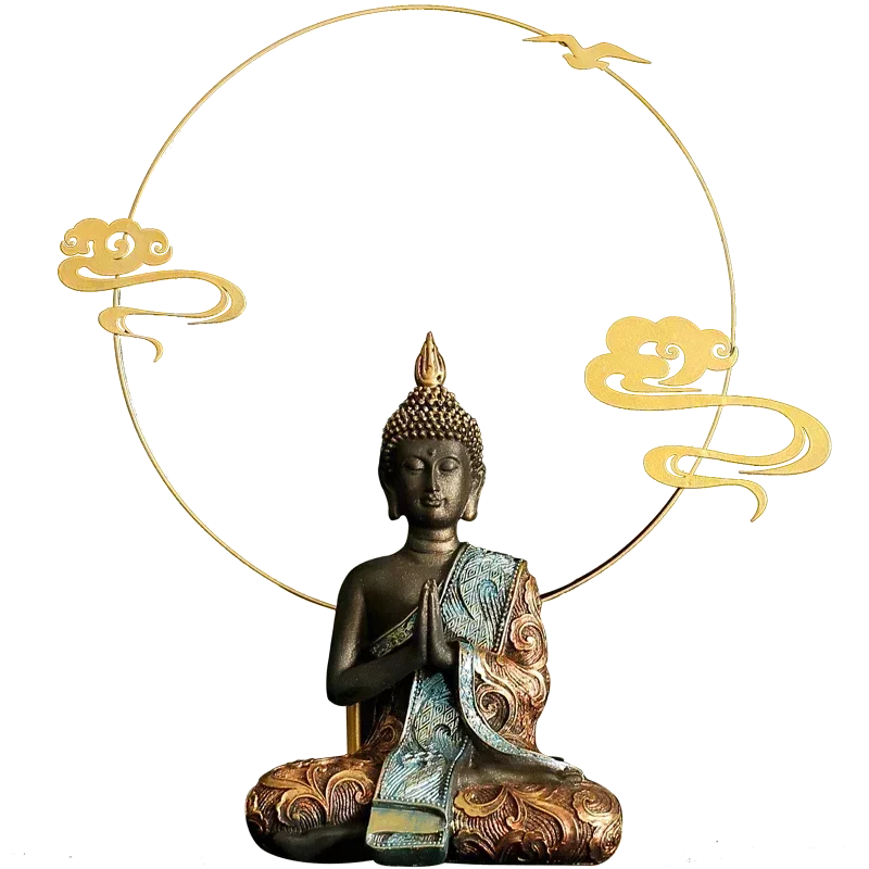 Estatua grande de Buda de Tailandia, escultura de Buda de resina verde hecha a mano, figura budista, meditación, decoración del hogar