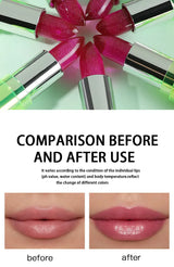 Crystal translucent color-changing jelly lipstick, moisturizing crystal lip gloss, long-lasting lip balm for daily makeup