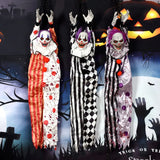 Halloween New Arrival Sound Activated Glowing Talking Hanging Ghost Scary Decor with Clown for Haunted House Party Prop Decor