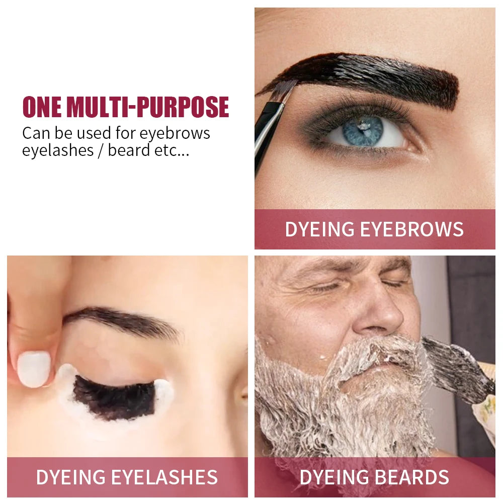 Kit de tinte para pestañas ICONSIGN para cejas, resistente al agua, 15 minutos de duración, para realzar las cejas y mantener el maquillaje de larga duración.