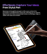 Tablette PC Blackview Active 8 Pro 16 Go 256 Go Batterie 22 000 mAh Android 13 Écran 2,4 K 10,36 pouces Caméra 16 Mpx + 48 Mpx Tablette robuste