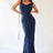 Fashion Women Satin Vintage Long Bodycon Dress Elegant Backless Spaghetti Strap Long Dress Y2K Sexy Low Cut Club Party Dress - Lootquake