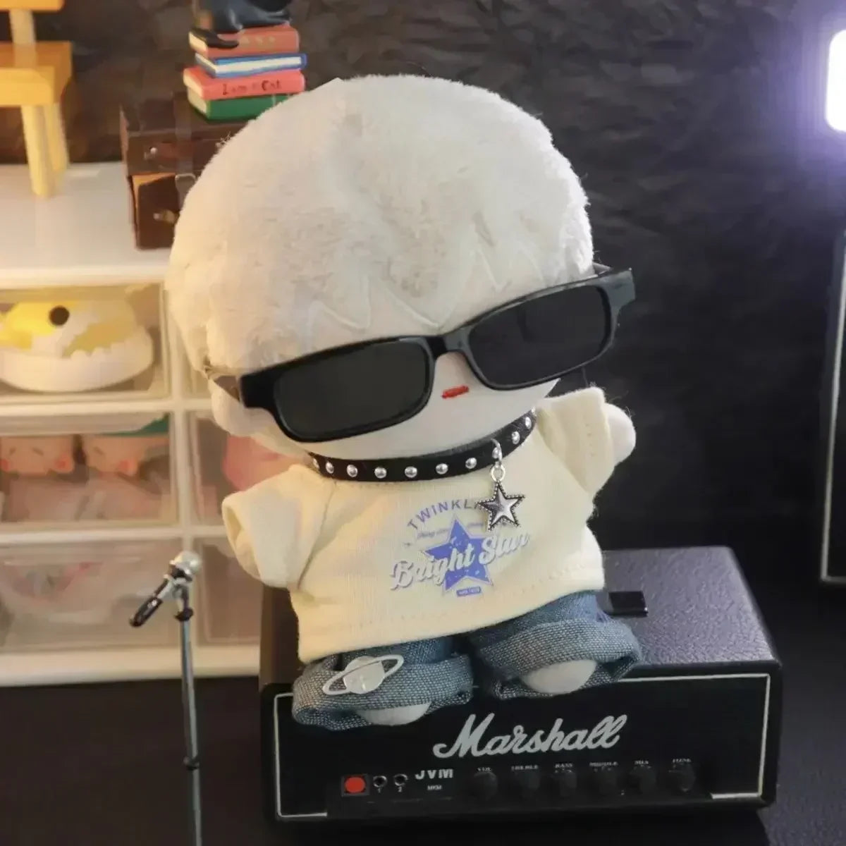 Ropa para muñecas Labubu, estilo hip hop americano, accesorios de ropa para muñecas V1 y V2, diseñador de ropa Labubu, juguete para muñecas de 15/17 cm