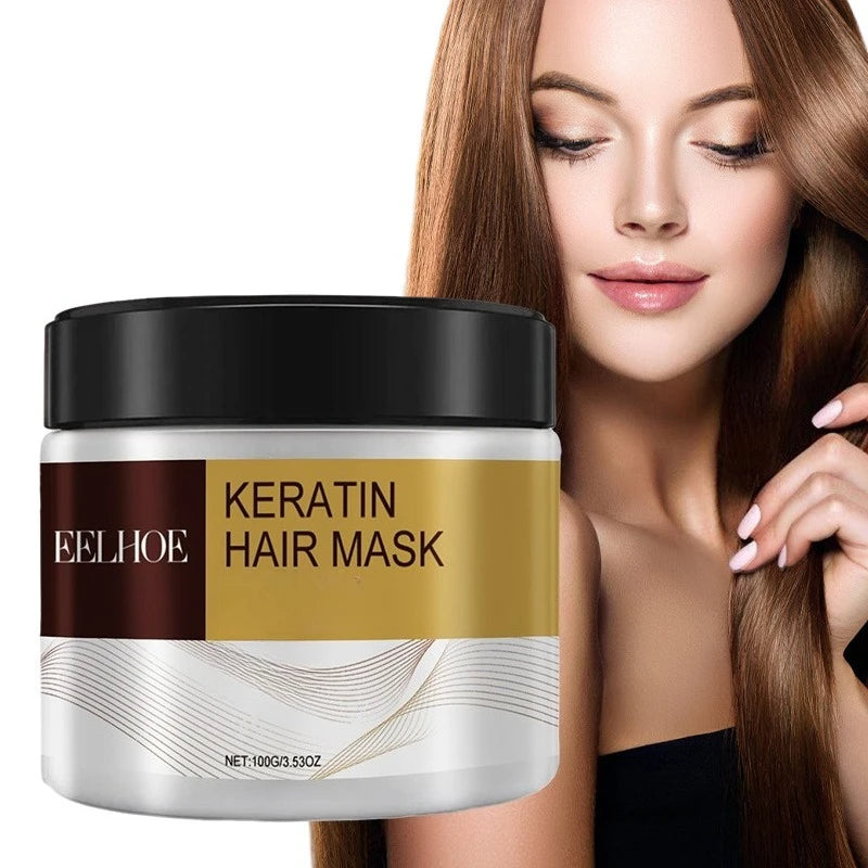 Mascarilla capilar de colágeno y queratina de 100 g que reduce la sequedad y el frizz, previene la rotura del cabello, suaviza, controla la grasa y humecta y acondicionador.