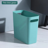 Slim Large Trash Can Wastebasket Garbage Container High-Capacity for Bedroom Kitchen Office Storage Bin Orange