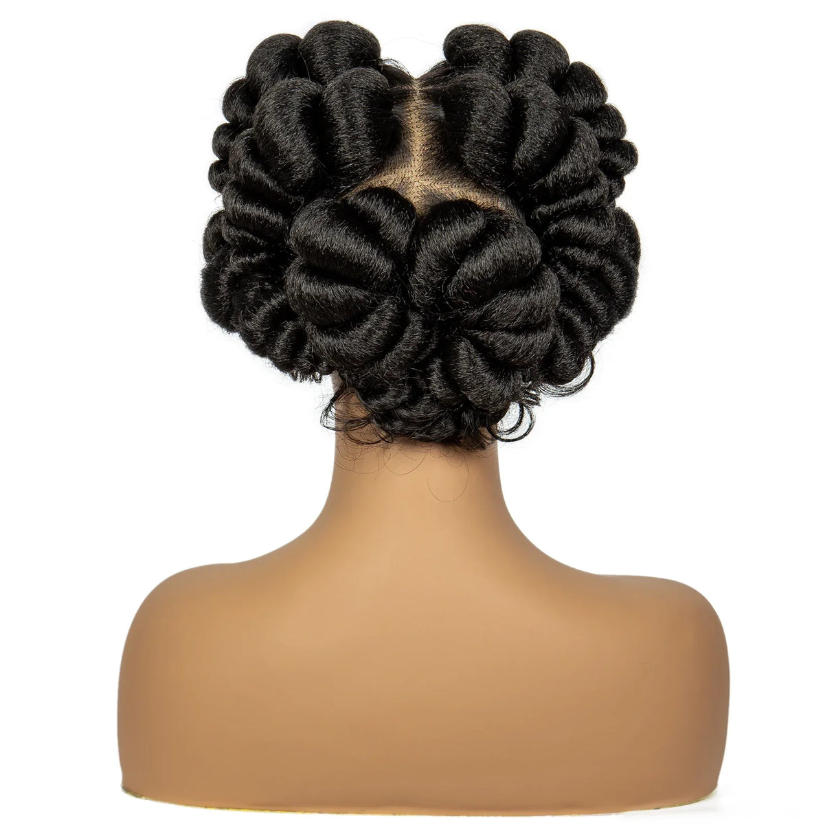 350# Ginger Orange Bantu Knotless Braids Wig | Full Lace | Baby Hair