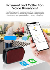 Altavoz Bluetooth inalámbrico para teléfono móvil, subwoofer, anunciador de voz de pago de alto volumen, altavoz pequeño con ranura para tarjeta