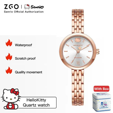 ZGO X Sanrio Hello kitty Watch For Women Minority Light Luxury Waterproof Quartz Watches Girls Jewelry Birthday Gifts 295 - Lootquake