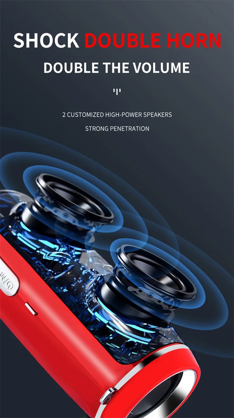 Altavoz Bluetooth Xiaomi de alta calidad, portátil, de alta potencia, con graves profundos, inalámbrico, para exteriores, sonido envolvente 3D, 200 W, TWS/FM