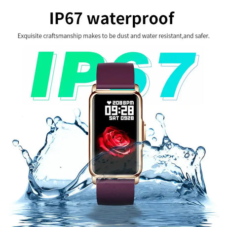 LIGE New Fashion Smart Watch Ladies Message Push Blood Pressure DIY Custom Dial Sports Bracelet Waterproof Men Smartwatch Women - Lootquake