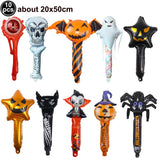 Halloween Theme Standing Balloon Pumpkin Haunted House Spider Cat Foil Balloon Happy Halloween Decor Supplies Kids Gifts