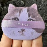 1/20 unidades de borlas de gato bonitas, base líquida, herramienta de maquillaje cosmético, corrector en polvo suave, belleza, borla de polvo de doble uso seca y húmeda