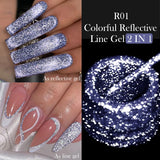 LILYCUTE 5ml Liner Gel Nail Polish UV LED Nail Art Paint Gel Gorgeous Glitter French Effect Semi Permanent Nail Painting UV Gel