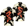 All Over Print Flame Dragon Pattern Hawaiian Shirts For Men Summer Short Sleeve Button Up Beach Shirts Blouse Mens Streetwear - Lootquake