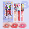 3pcs Oil Painting Lip Gloss Set,Mirror Water Glow Moisturizing Brighten Lipstick,Hydrating Nourishing Fruit Flavor Lip Care Balm