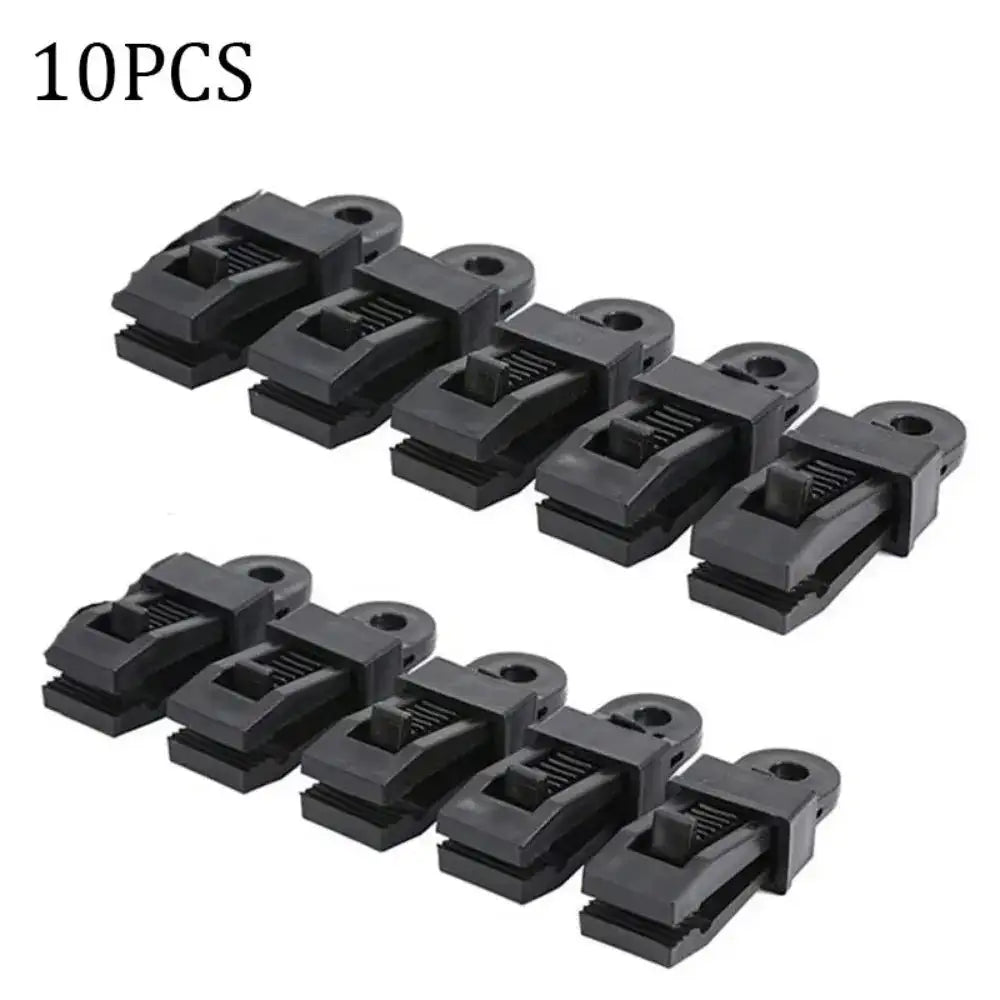 10pcs outdoor tent awning windproof fixing clips Outdoor wind rope buckle is added with pull point hanging buckle plastic clips - Lootquake