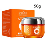 Limpiador facial con vitamina C, crema facial con vitamina C, crema tonificante, hidratante, control de grasa, cuidado de la piel, 50 g/100 g