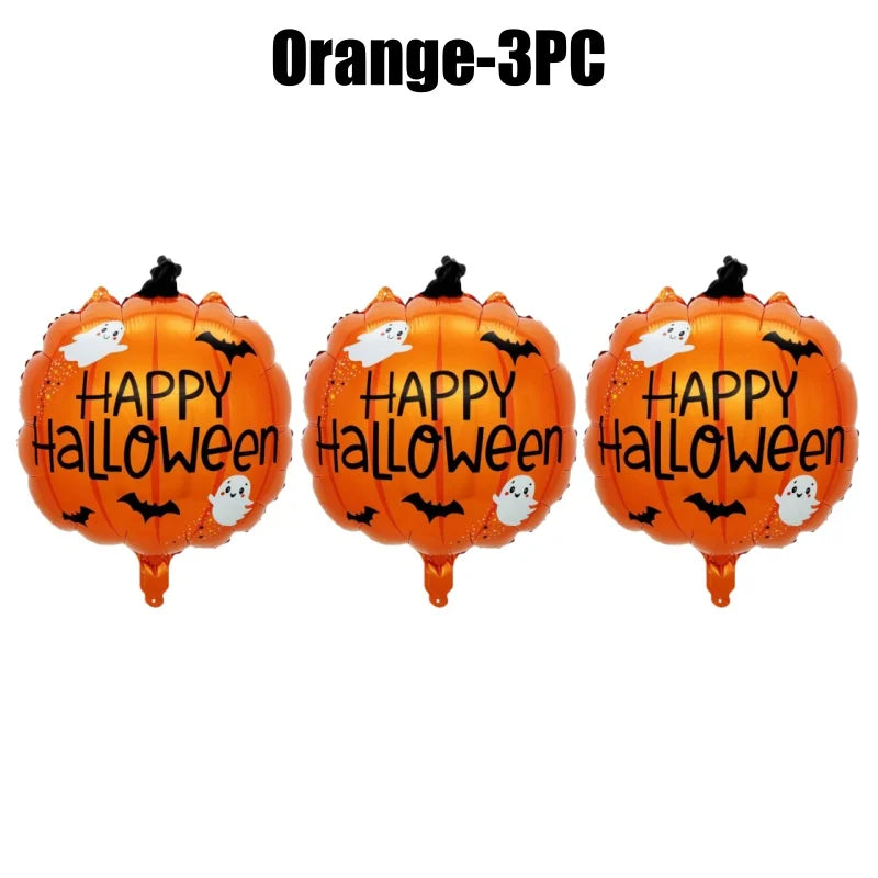 Halloween Balloon Decor Set with Pumpkin Skull Foil Balloons for Spooky Themed Party and Fun Cartoon Shaped Balloons