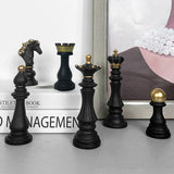 Chess Statue Decor Desktop Ornaments Art Figurines Office Study Chessmen Sculpture Home Decors Garden Decor Miniatures