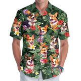 3D Full Print Hawaiian Dachshund Graphic Shirt For Men Summer Casual Button Up Surfing Beach Shirts Blusas Mens Oversize Tee Top - Lootquake