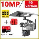 10MP 50x Zoom Dual Lens 4G SIM Solar Camera WIFI Outdoor Surveillance PTZ Human Detection Recording Security Night Vision Camera