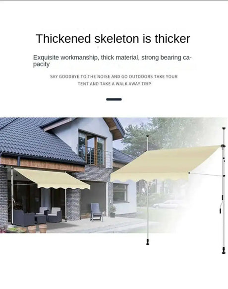 Awnings Rain and Snow Resistant UV Resistant Folding and Telescopic Canopy Tent Outdoor Garden Balcony Roof Courtyard Sunshade - Lootquake