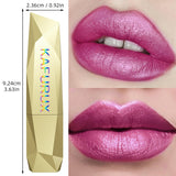 1 PC Red Metallic Lipstick Longlasting Glitter Lip Glaze  Waterproof Moisturize Luminous liptint Shimmer Shiny Lipgloss Makeup