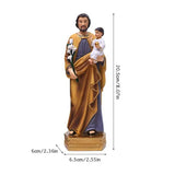 Estatuas de San José con el Niño Jesús, figuras religiosas, escultura de resina, San José, Dios, Cristo, decoración de escritorio para iglesia