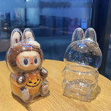 LABUBU Étui transparent pour siège Labubu Étui en plastique Sac à dos Charms