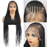 36" Knotless Box Braids Wig | Fulani Cornrows | 360 Full Lace | Baby Hair | Black Women