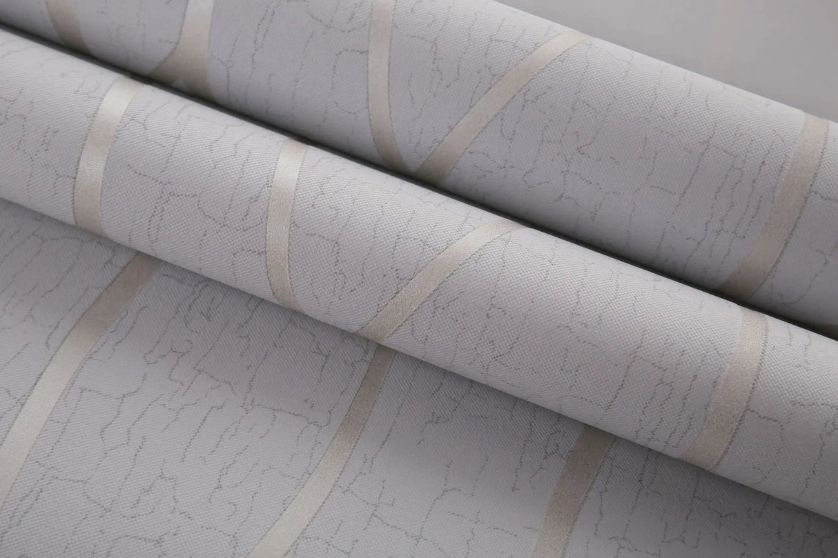 Papier peint décoratif pour chambre à coucher, 53 cm, autocollants muraux épais, rayures courbes, résistant à l'humidité, non tissé, style européen moderne