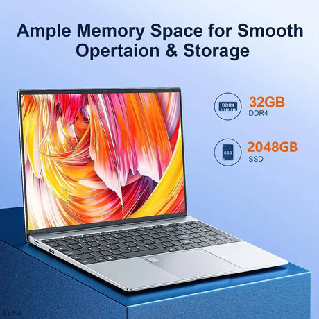 2025 New Laptop 15.6 Inch 32GB Ram DDR4 2TB SSD Windows 11/10 Notebook Pc Gamer Intel N5095 Office Computer Backlit Fingerprint - Lootquake