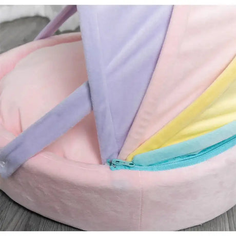 Cat House Bed Cute Cat Bed Rainbow Tent Pet Dog Sleeping Pad Winter Warm Deep Sleep Cat Nest Comfortable Breathable Cat House - Lootquake