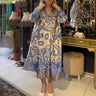 Vintage Fashion Printed V-neck Long Dress Women Spring Long-sleeved Loose Bohemian Dress Autumn Casual A-Line Maxi Dress Vestido - Lootquake