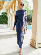 Burkini Muslim Swimwear 2023 Swimming Suit For Women Modest Swimsuit Islamic Clothing Sets Fashion Long Dress Turban Full Cover - Lootquake