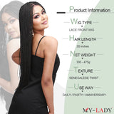 30" Box Braids Lace Front Wig | Baby Hair | Afro Synthetic Braids | Black Women