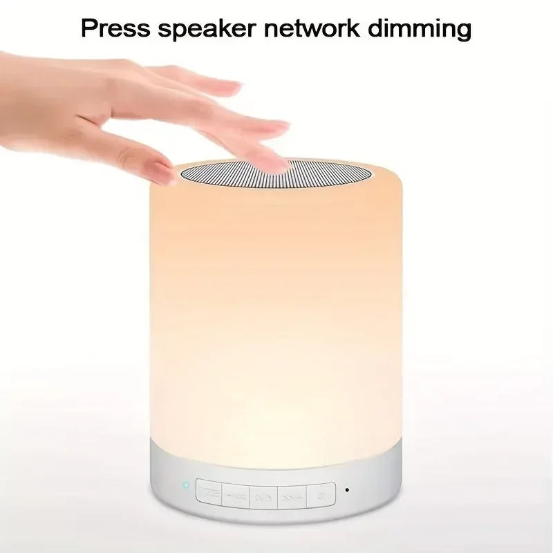 Wireless Bluetooth Speaker Mini Speakers Audience Speakers Touch Light Colorful LED Night Dimming Atmosphere Table Lamp for Pc