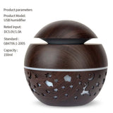 2024 Home Mushroom Head Bedroom Air Purifier USB Desktop Nebulizer Wood Texture Personalized Aromatherapy Machine Humidifier