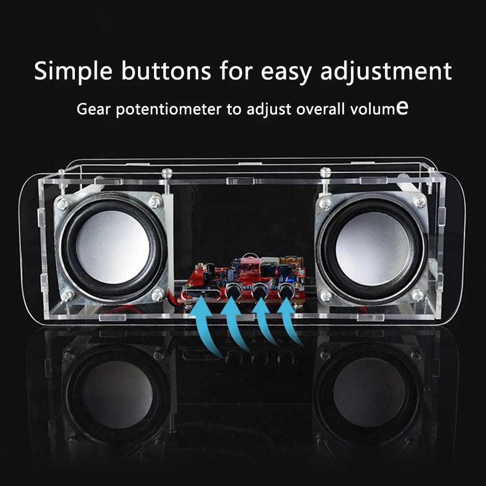 Kit de altavoz Bluetooth para soldar, miniamplificador de sonido estéreo USB para el hogar, kit electrónico para practicar soldadura.