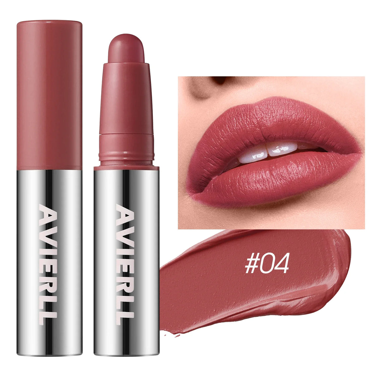 Smooth Matte Lipstick - Long-Lasting, Moisturizing, and Easy to Apply Lip Glaze with Rotating Pen Design - Perfect for Everyday