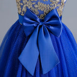 New Christmas Party Princess long dress children's dress children's gauze lace birthday party dinner ball big butterfly dress