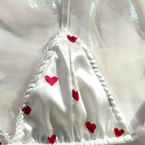 Women's Erotic Lingerie Suit Bowknot Sexy Wire Free Lingerie Underwear Two Piece Female White Set Set Sexy Lingerie Woman's Bra - Lootquake
